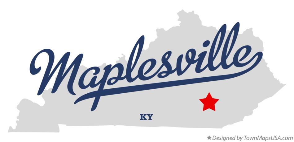 Map of Maplesville Kentucky KY