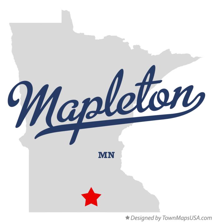Map of Mapleton Minnesota MN