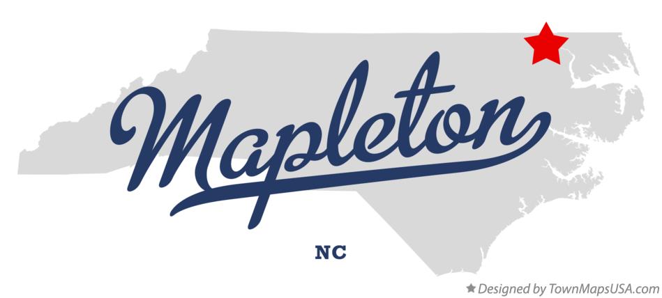 Map of Mapleton North Carolina NC