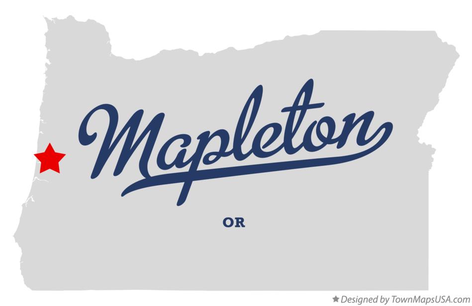 Map of Mapleton Oregon OR