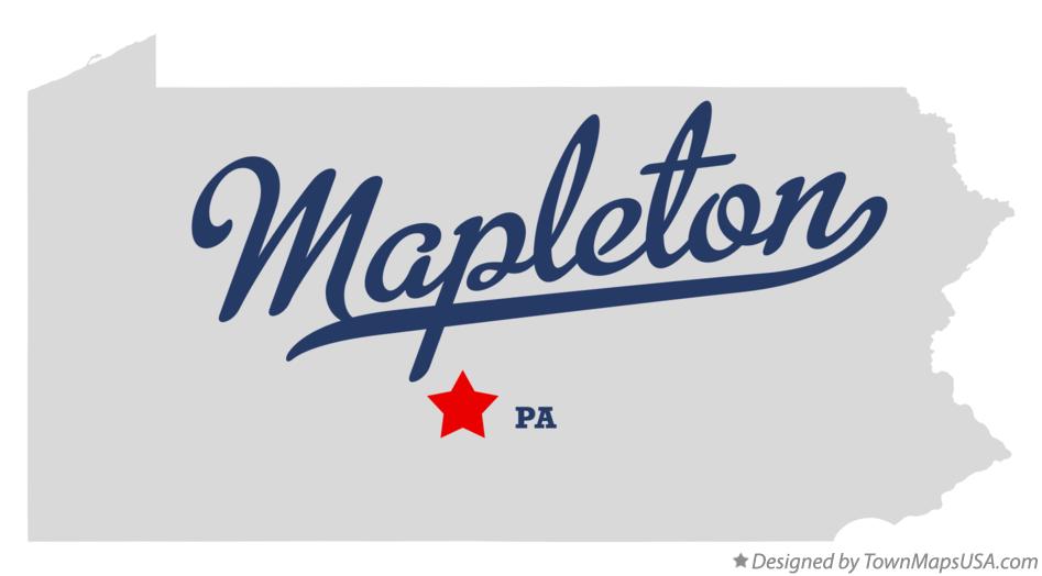 Map of Mapleton Pennsylvania PA