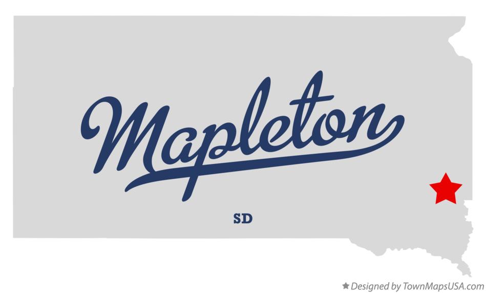Map of Mapleton South Dakota SD