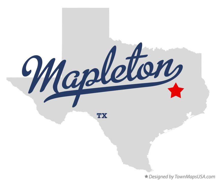 Map of Mapleton Texas TX