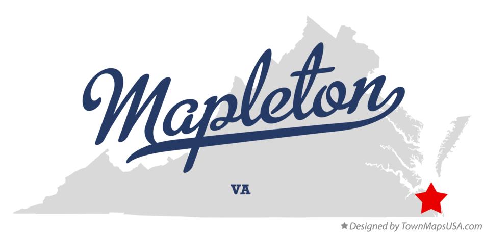 Map of Mapleton Virginia VA