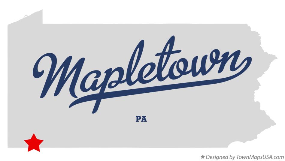 Map of Mapletown Pennsylvania PA