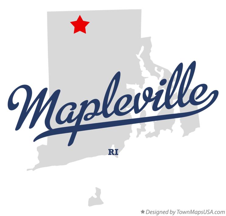 Map of Mapleville Rhode Island RI