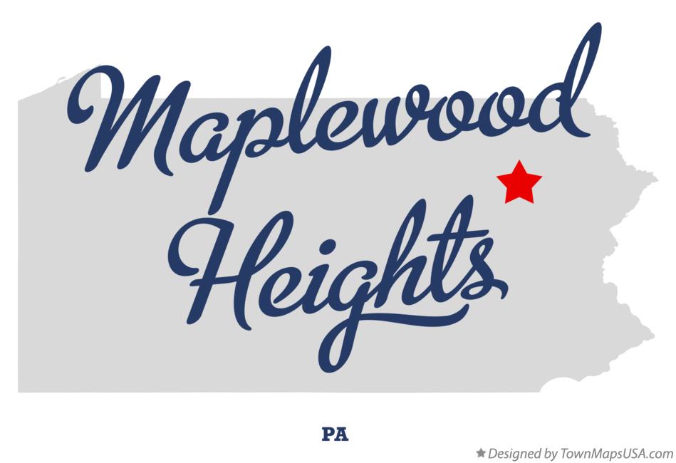Map of Maplewood Heights Pennsylvania PA
