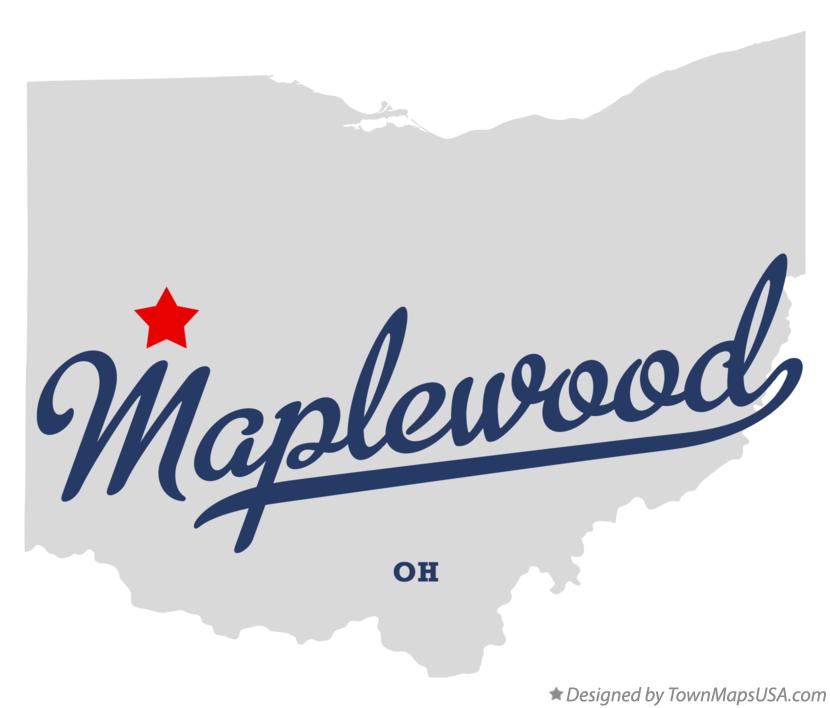 Map of Maplewood Ohio OH