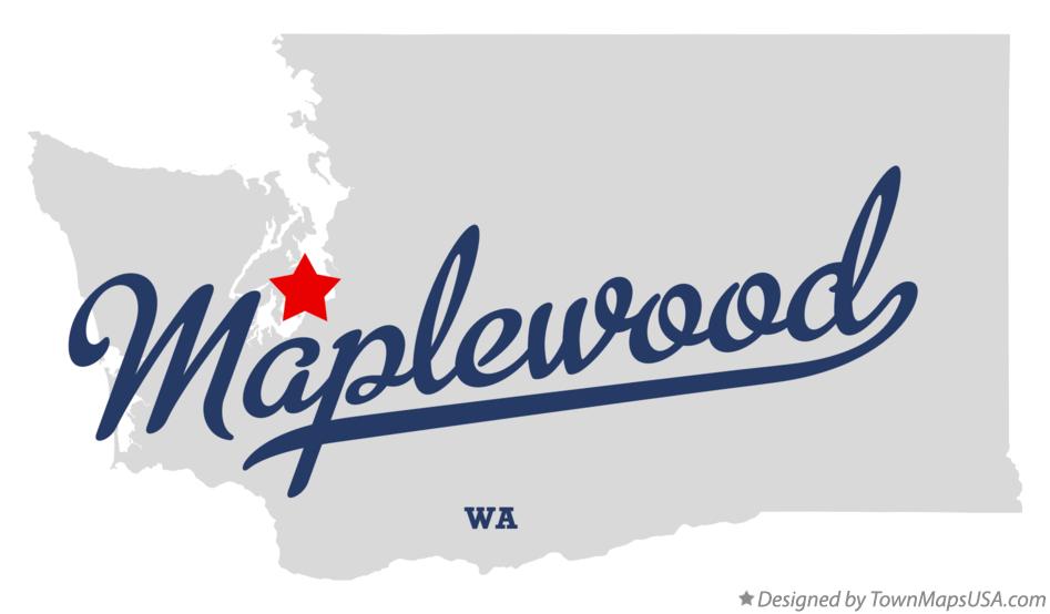 Map of Maplewood Washington WA