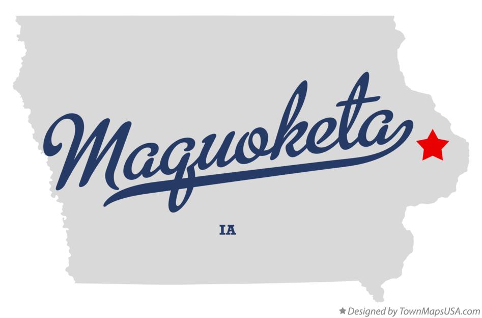 Map of Maquoketa Iowa IA