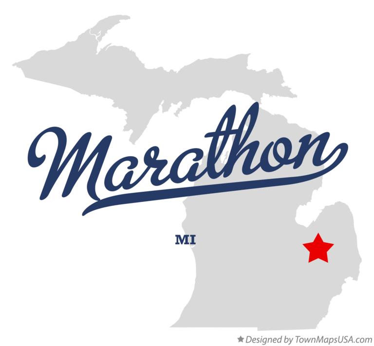 Map of Marathon Michigan MI