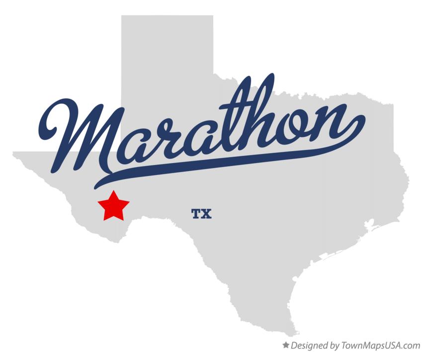 Map of Marathon Texas TX