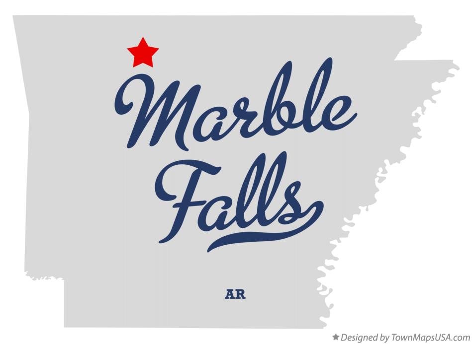 Map of Marble Falls Arkansas AR