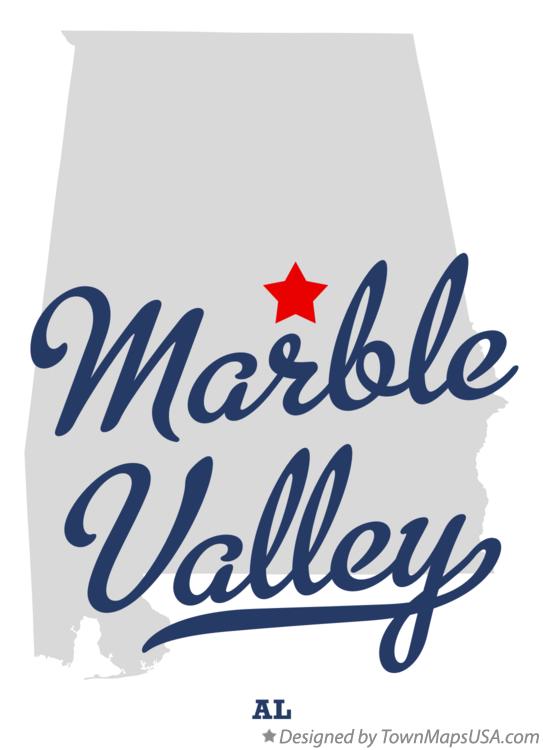 Map of Marble Valley Alabama AL