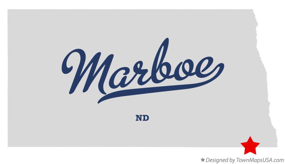 Map of Marboe North Dakota ND