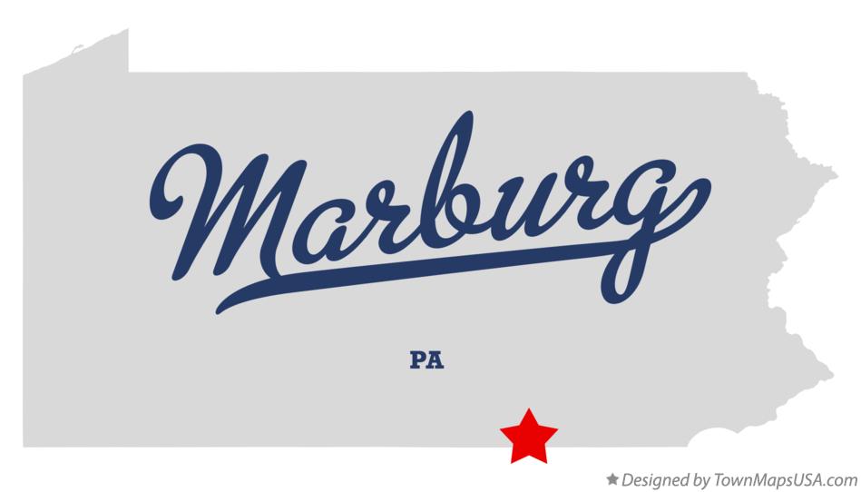 Map of Marburg Pennsylvania PA