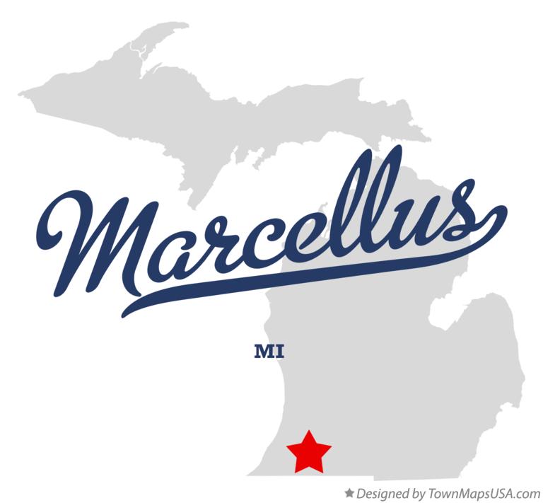 Map of Marcellus Michigan MI