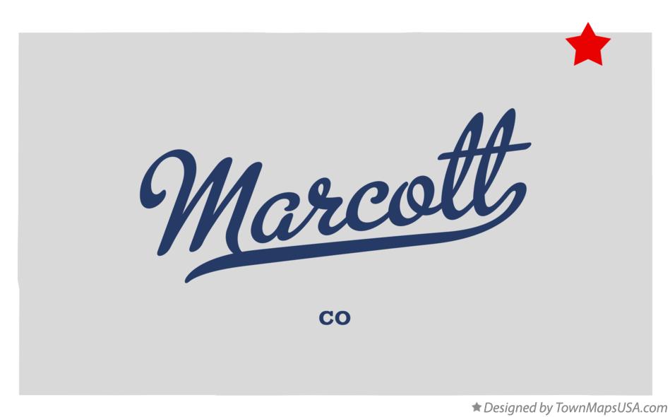 Map of Marcott Colorado CO