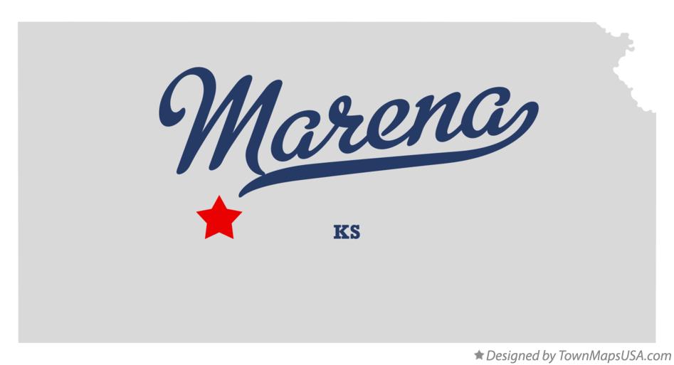 Map of Marena Kansas KS