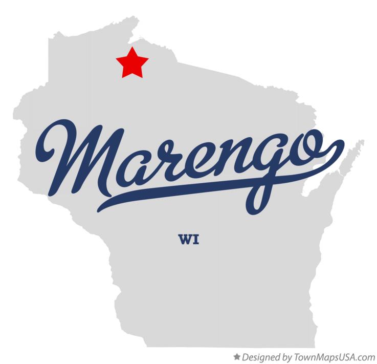 Map of Marengo Wisconsin WI