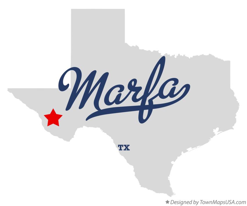 Map of Marfa Texas TX