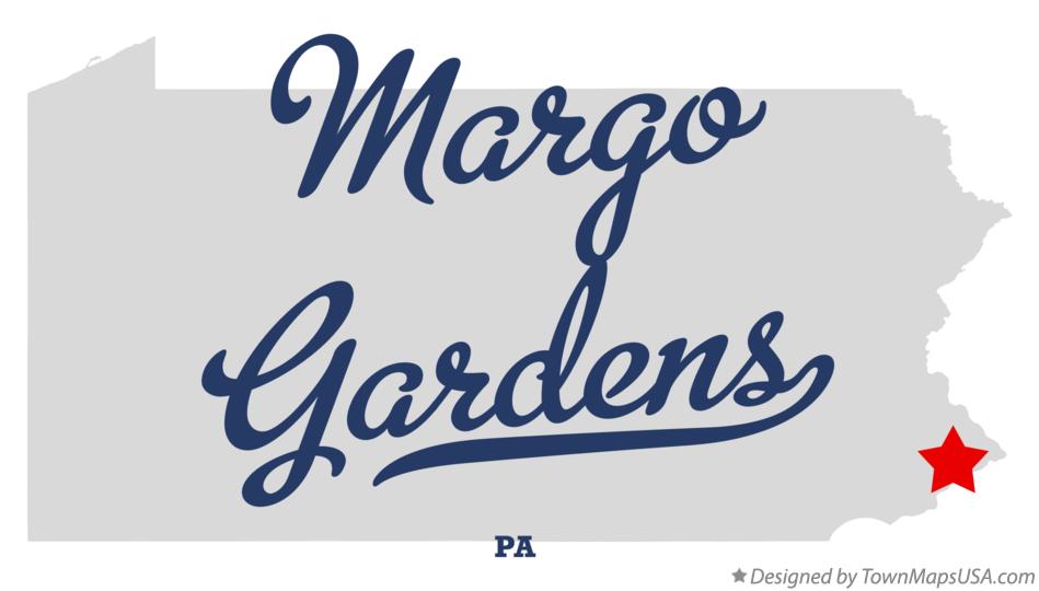 Map of Margo Gardens Pennsylvania PA