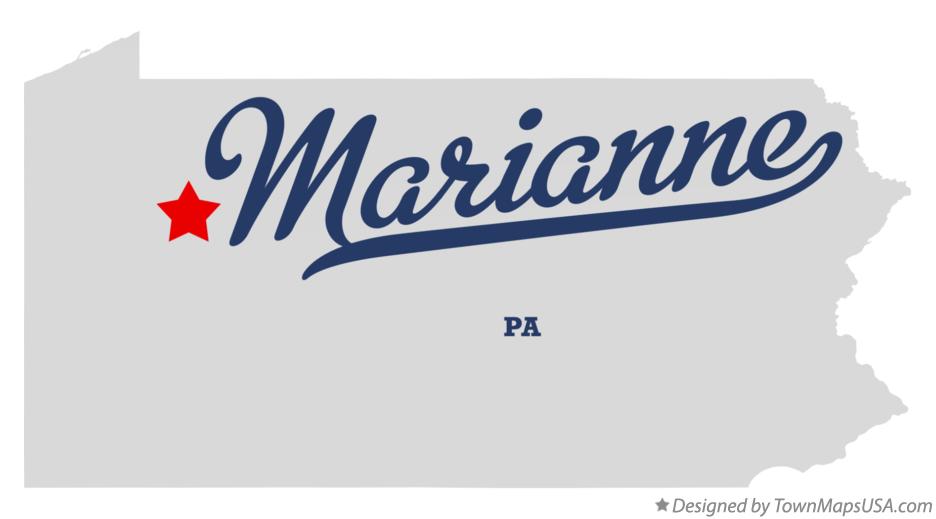 Map of Marianne Pennsylvania PA