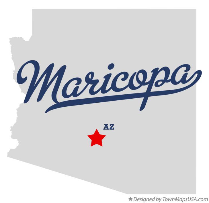 Map of Maricopa Arizona AZ