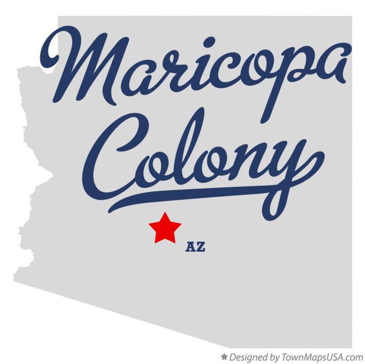 Map of Maricopa Colony Arizona AZ