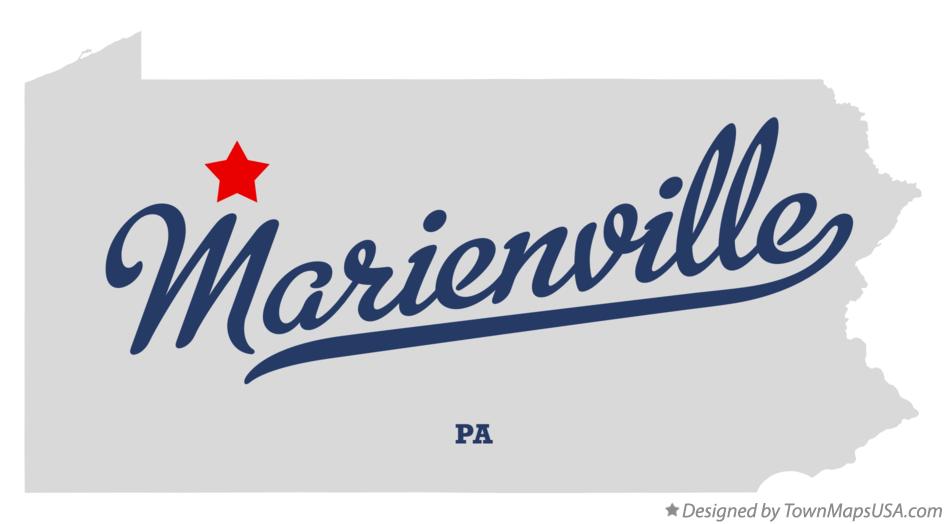 Map of Marienville Pennsylvania PA