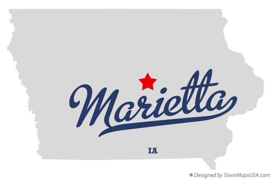Map of Marietta Iowa IA