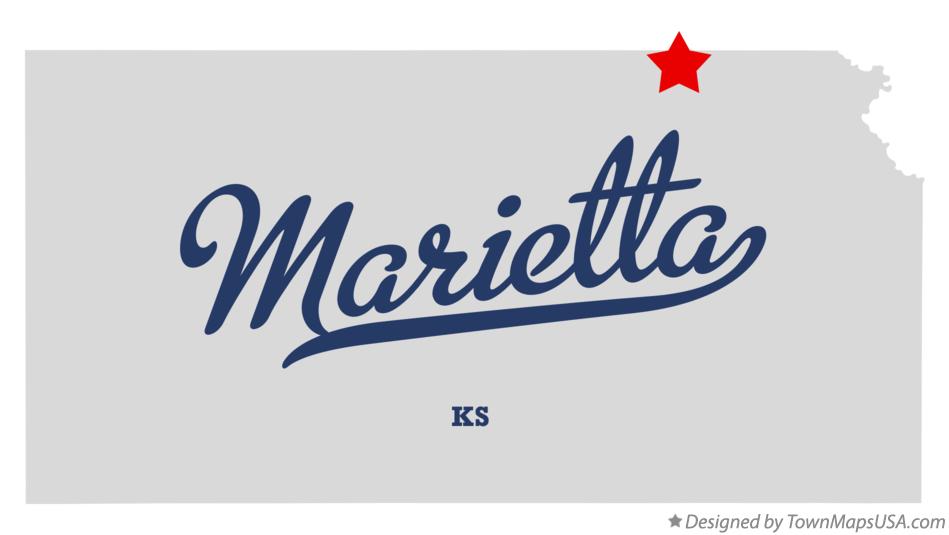 Map of Marietta Kansas KS