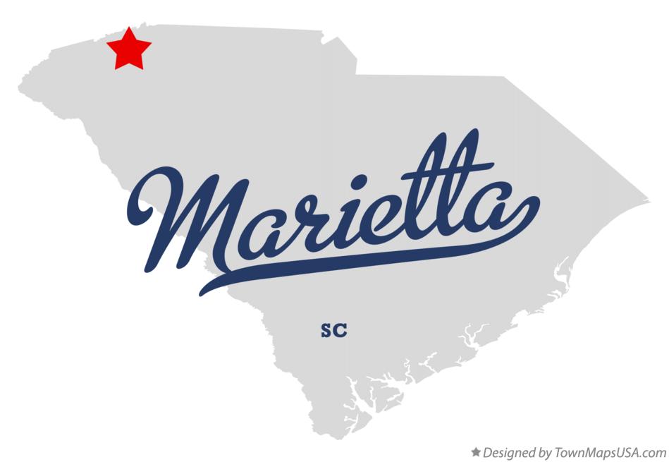Map of Marietta South Carolina SC