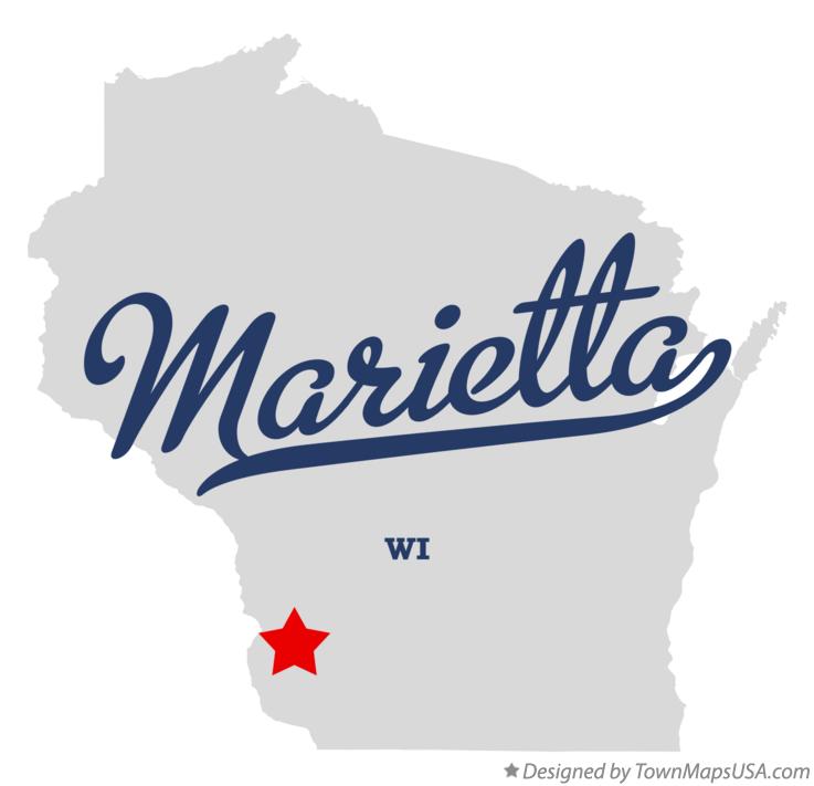 Map of Marietta Wisconsin WI