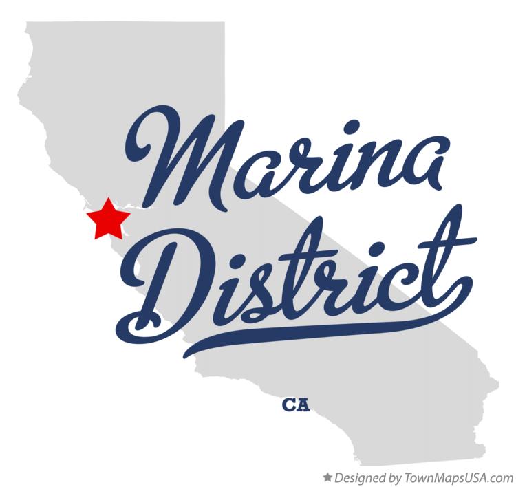 Map of Marina District California CA