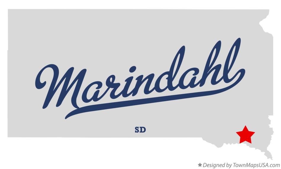 Map of Marindahl South Dakota SD