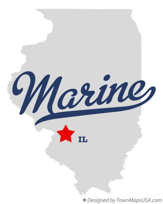 Map of Marine Illinois IL