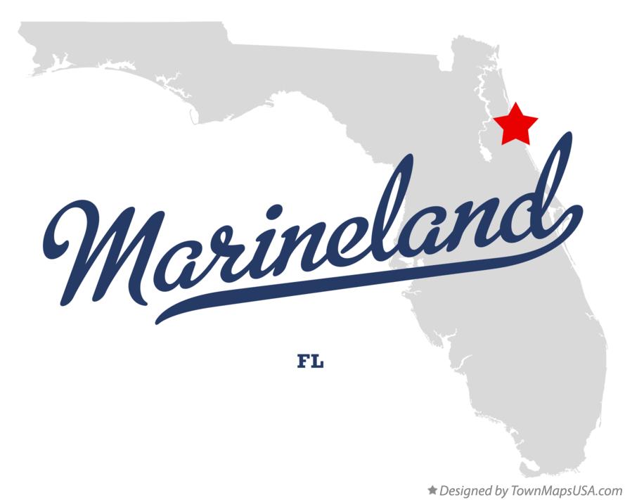 Map of Marineland Florida FL