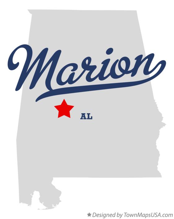 Map of Marion Alabama AL
