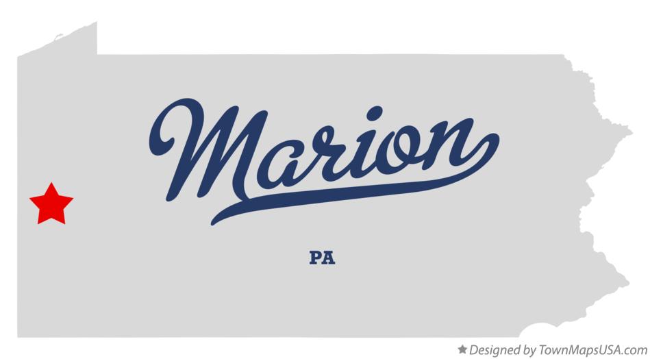 Map of Marion Pennsylvania PA