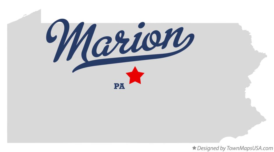 Map of Marion Pennsylvania PA