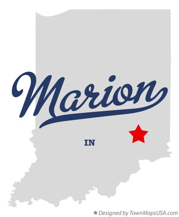Map of Marion Indiana IN