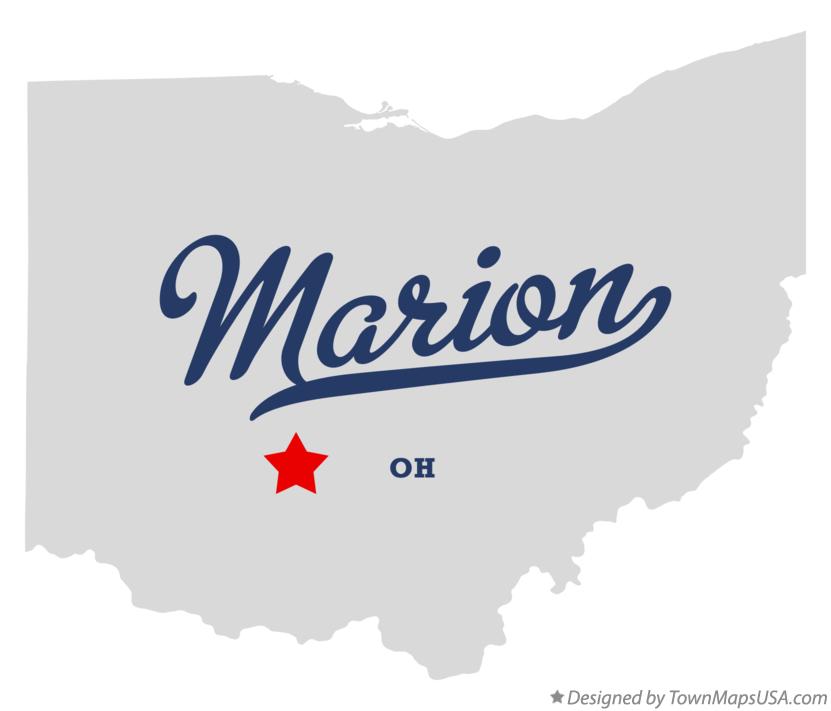 Map of Marion Ohio OH