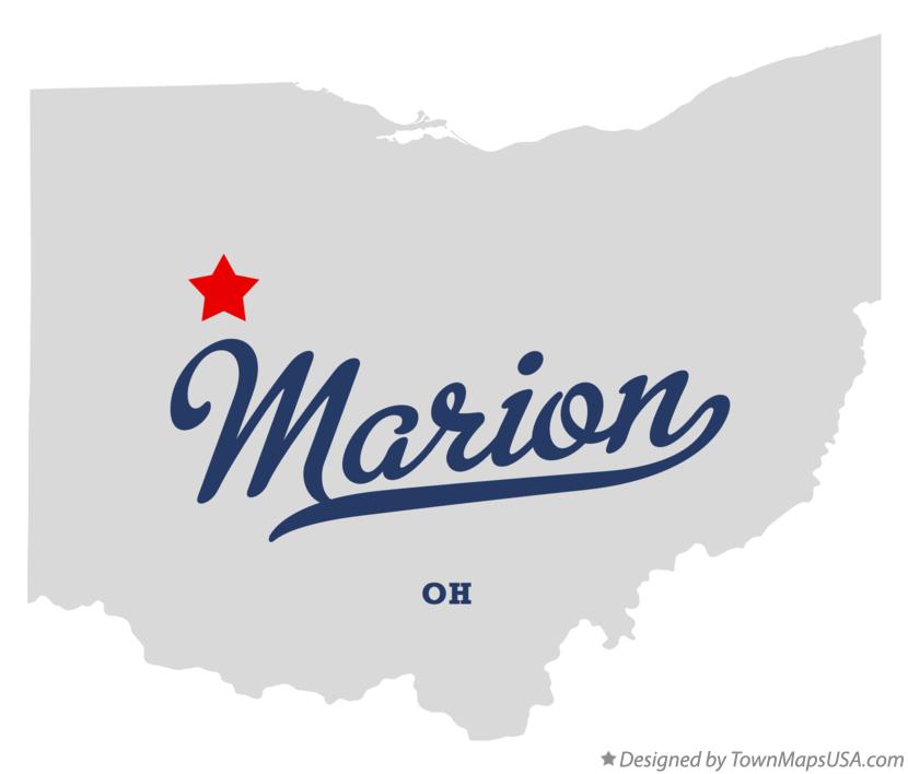 Map of Marion Ohio OH