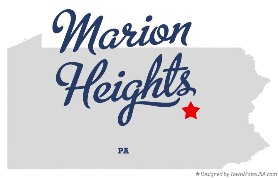 Map of Marion Heights Pennsylvania PA