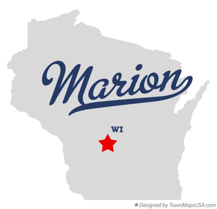 Map of Marion Wisconsin WI