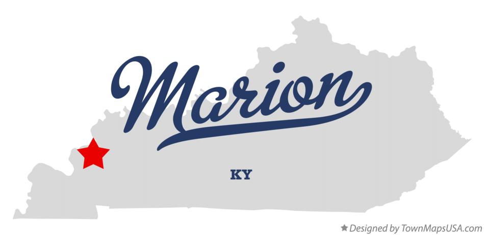 Map of Marion Kentucky KY