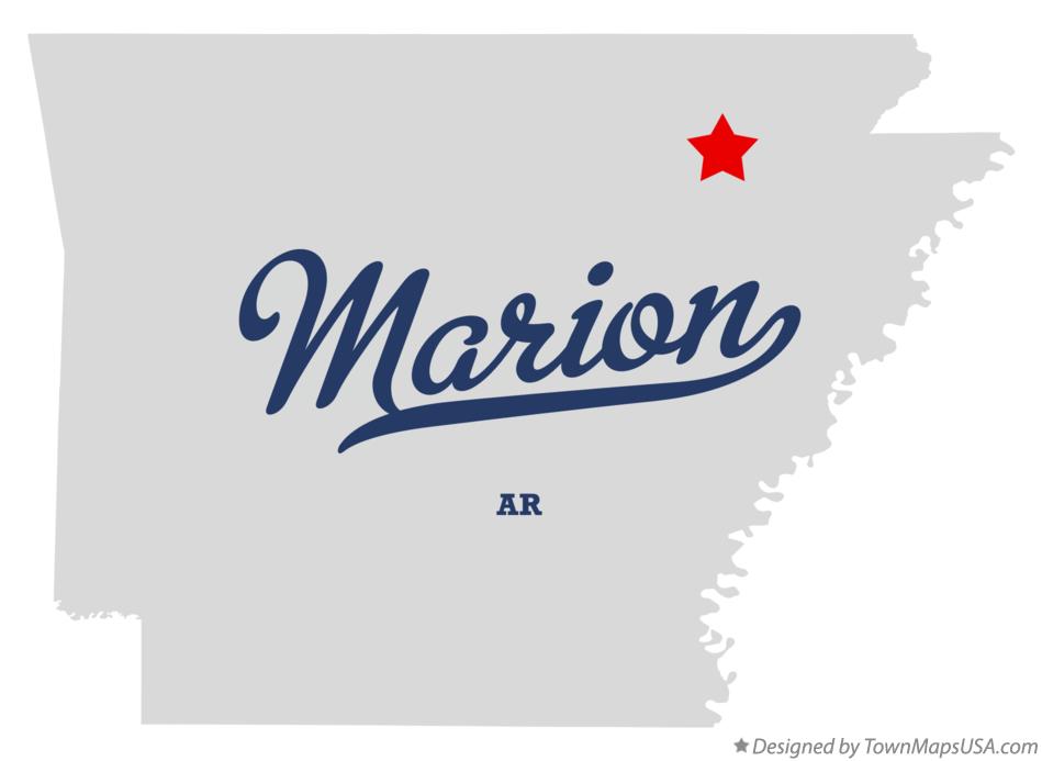 Map of Marion Arkansas AR