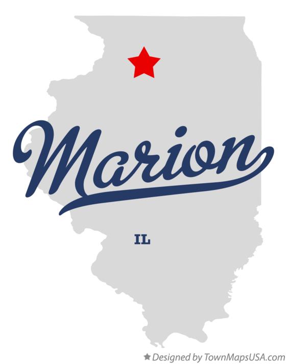 Map of Marion Illinois IL