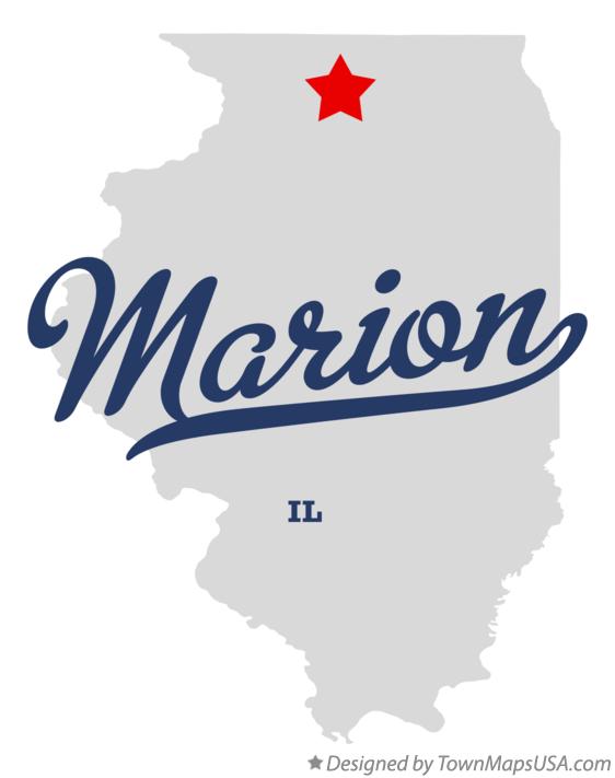 Map of Marion Illinois IL